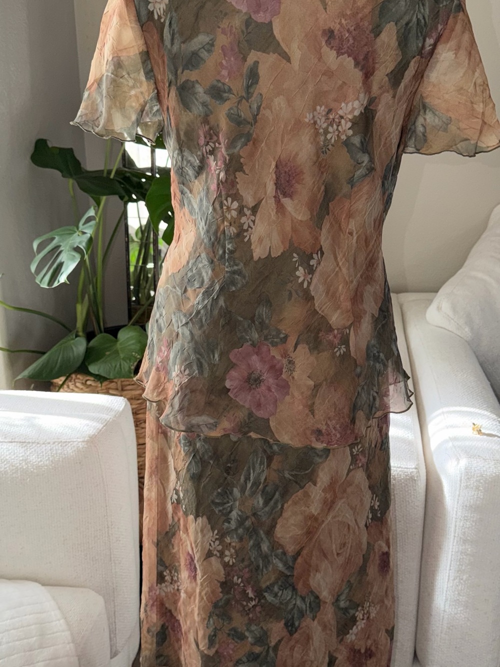 Vintage Floral Layered Skirt set - Picture 9 of 16